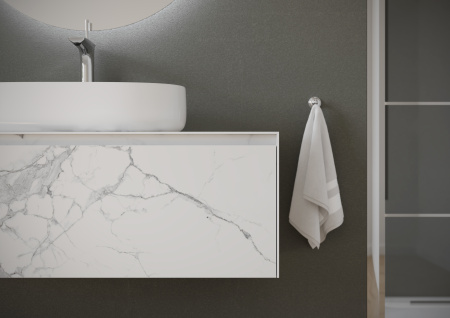 Тумба под раковину Sancos  Stone ST120SV Statuario white